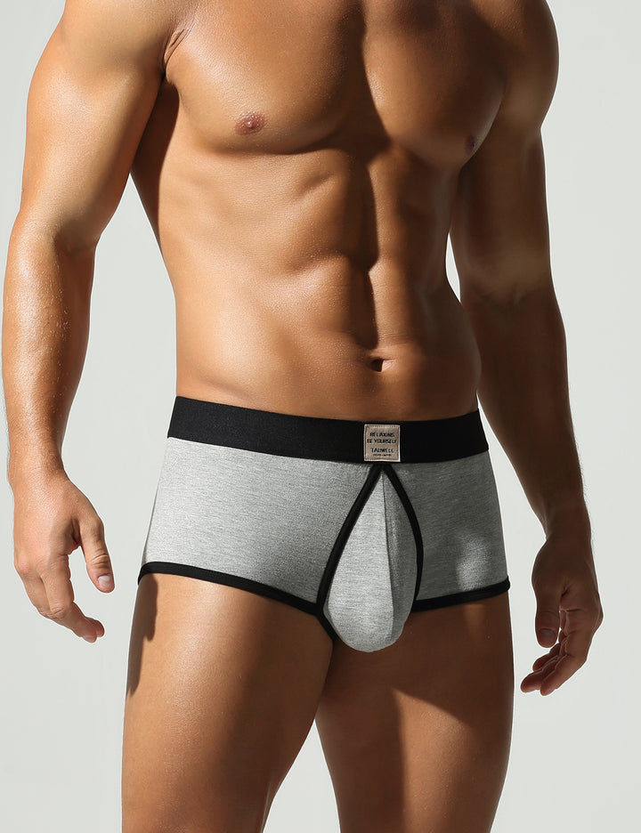 Contrast Trim Boxer Briefs – Soft Stretch Pouch Underwear 26201