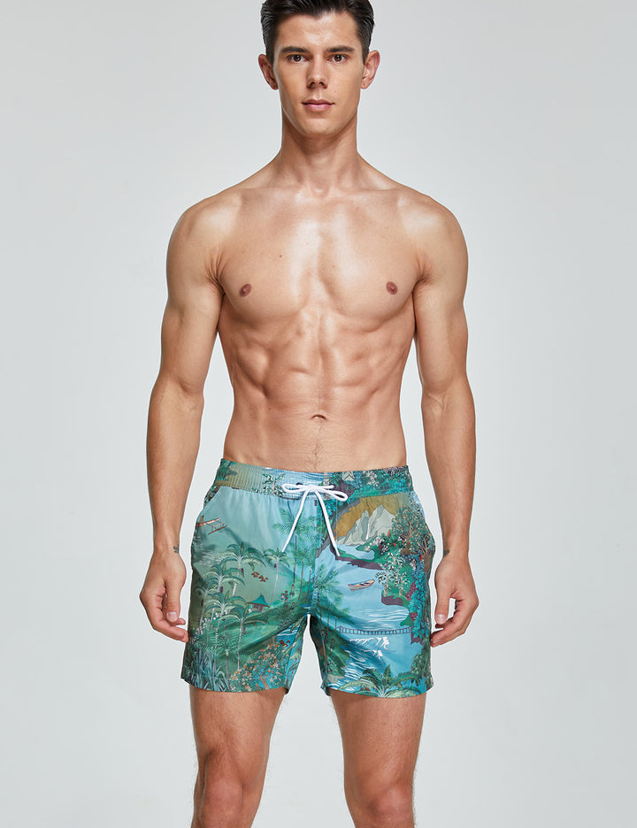 Swim Shorts 231301 with Quick-Dry in Nile Gardens