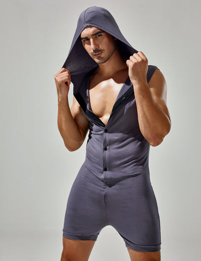 Sleeveless Bodysuit with Hood 23702
