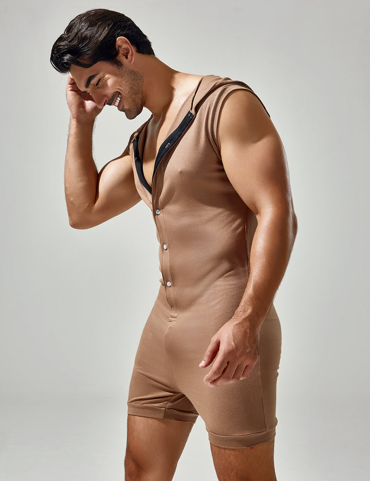 Sleeveless Bodysuit with Hood 23702