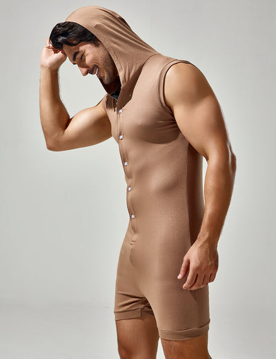 Sleeveless Bodysuit with Hood 23702