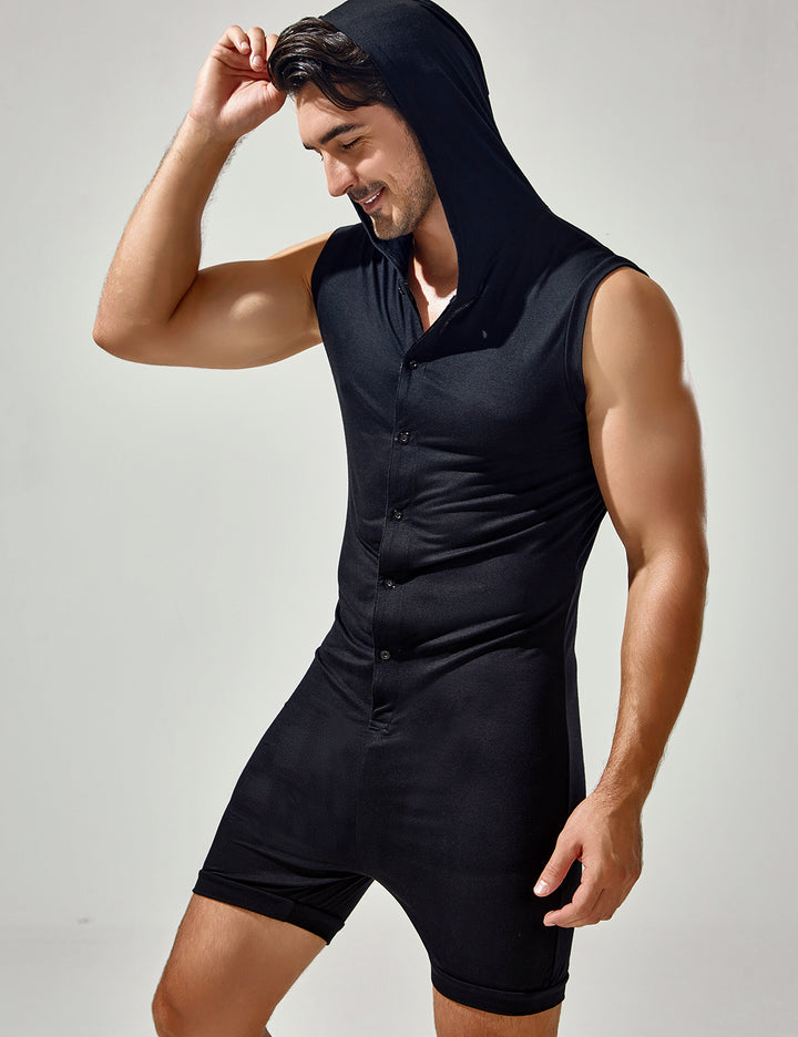 Sleeveless Bodysuit with Hood 23702