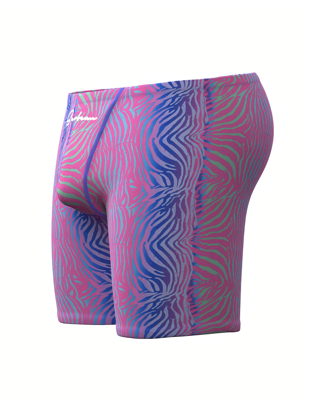Neon Zebra Print Long Swim Jammer 260802