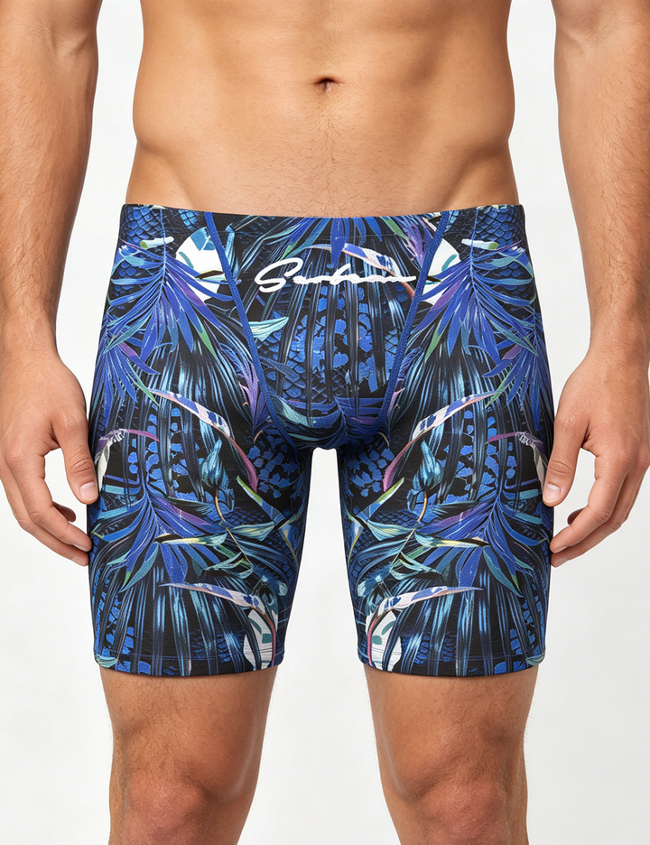 Tropical Jungle Long Leg Swim Trunk 260801