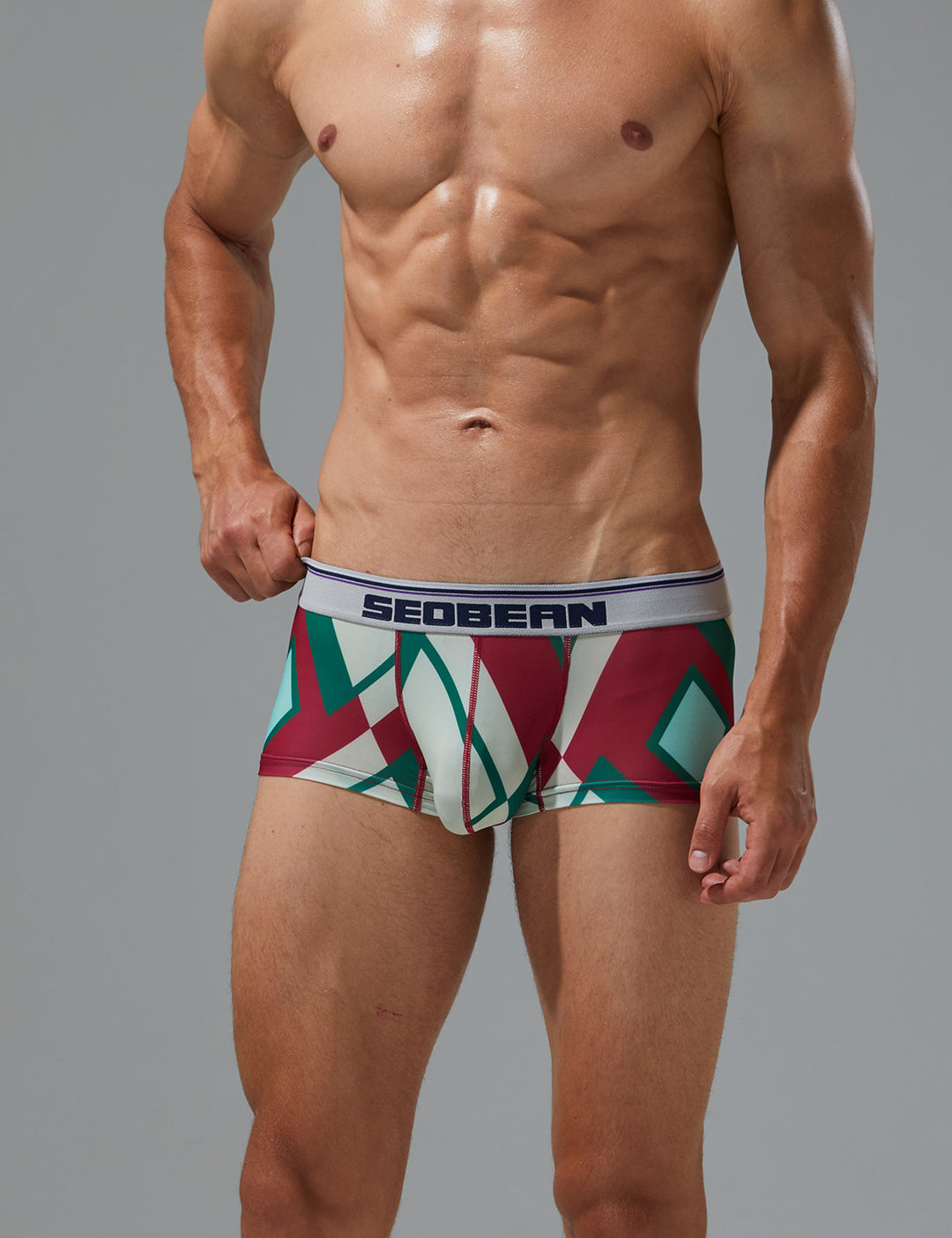 Color Block Boxer Brief 240207 in Red