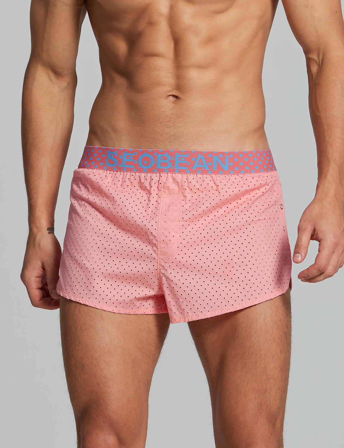 Split Design Boxer SEOBEAN Mens Low Rise Boxer Lounge Mesh Split Trunks Shorts 240503 ...