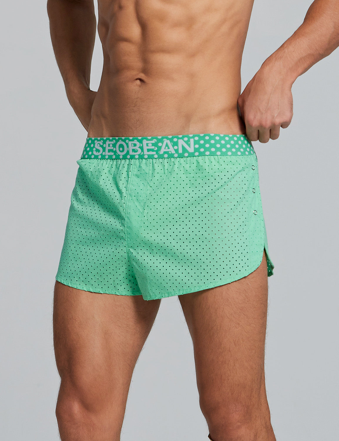 Split Design Boxer SEOBEAN Mens Low Rise Boxer Lounge Mesh Split Trunks Shorts 240503 ...