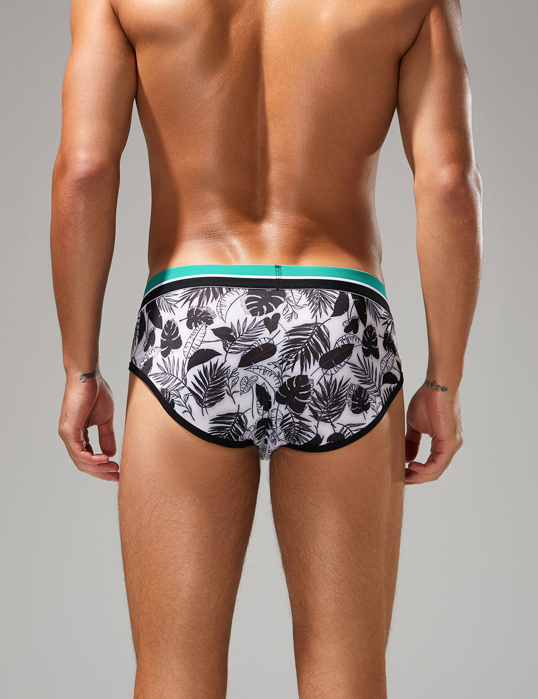 SEOBEAN Mens Sexy Low Rise Tropical Style Briefs Underwear 250106
