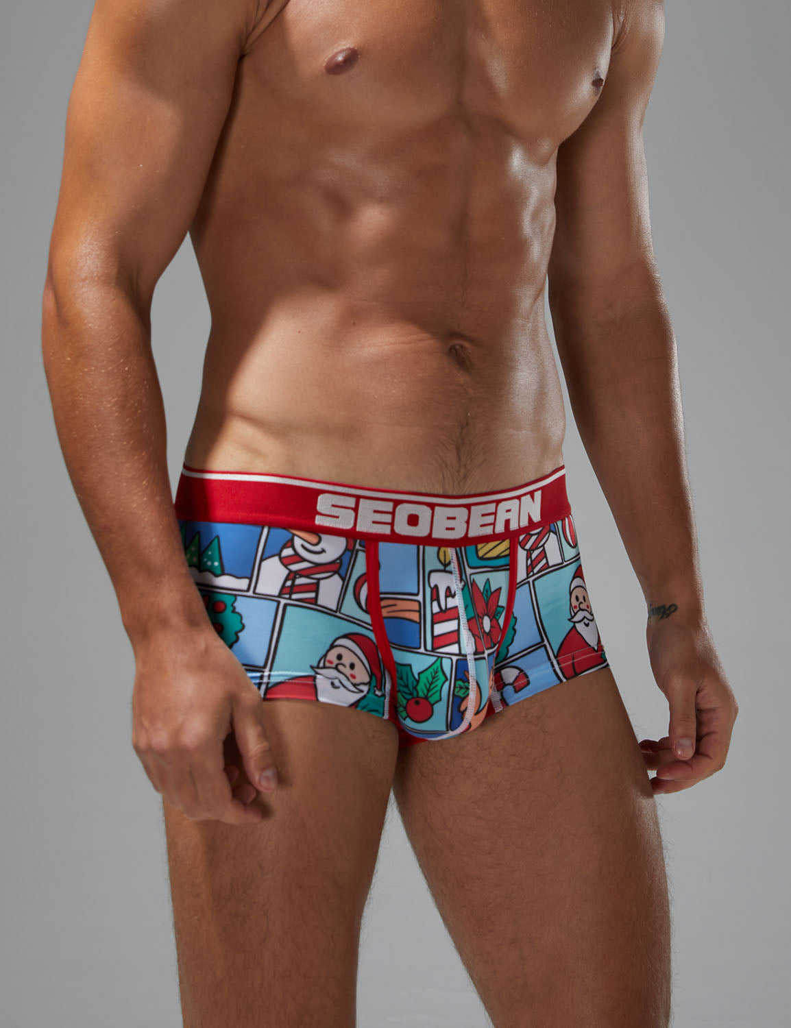 Christmas Boxer Brief 250207 Aqua