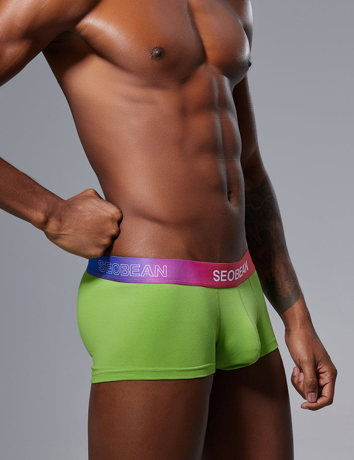 Color Pop Cotton Boxer Briefs – Gradient Waistband 260207