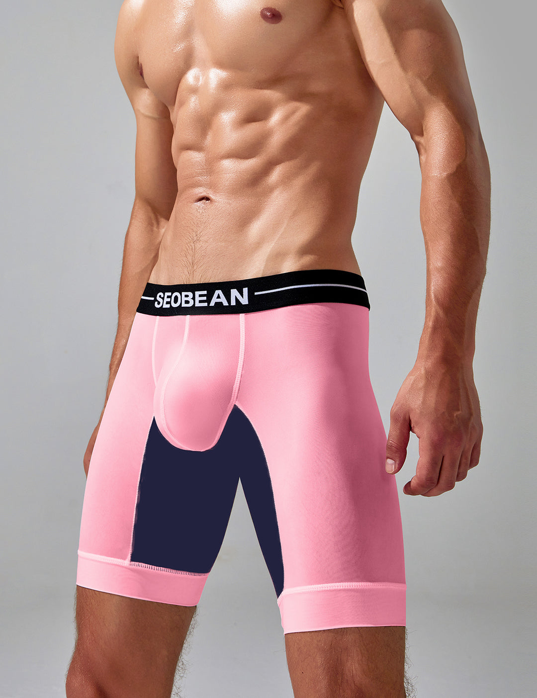 Nylon Elastic Long Boxer Briefs 240201