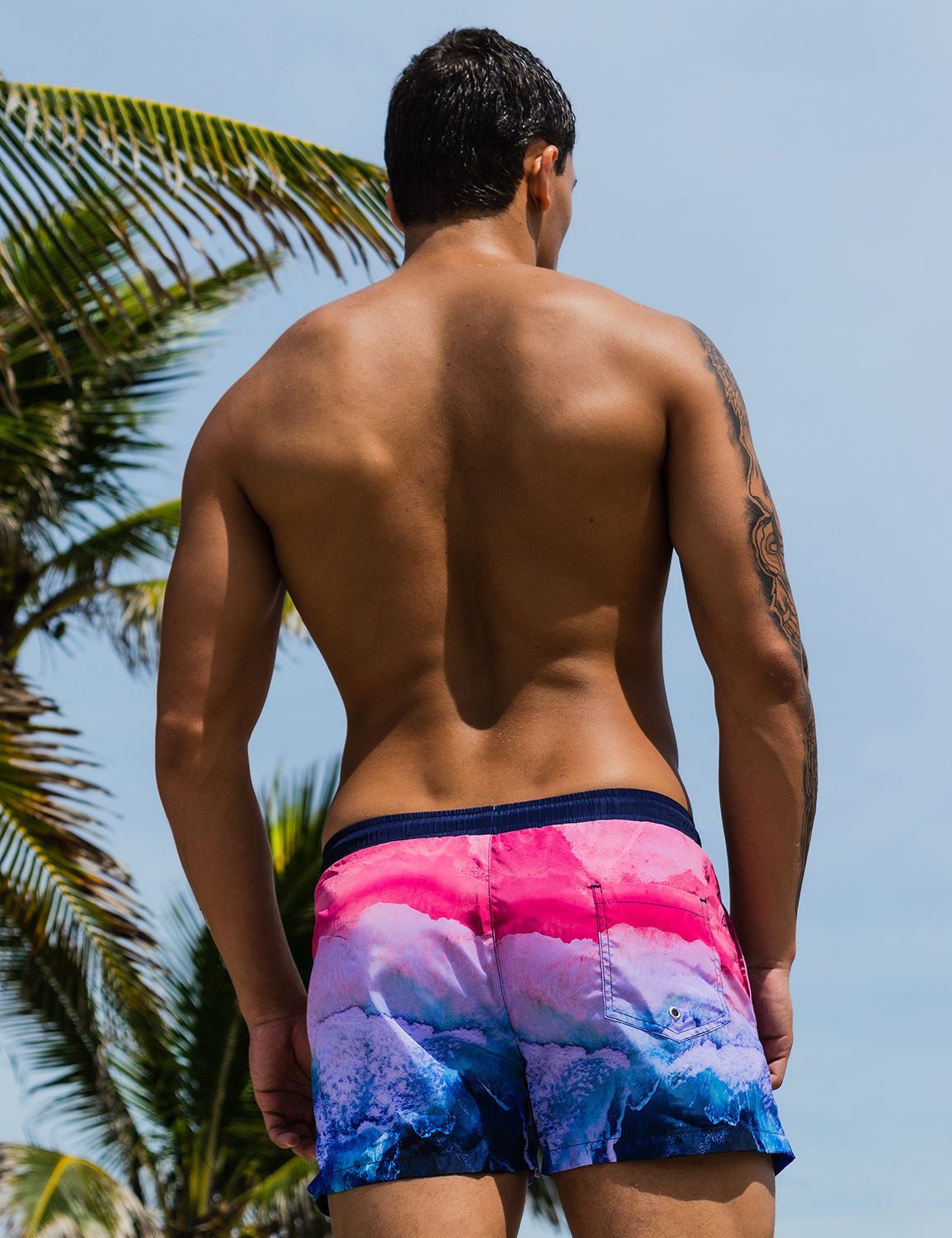 Swim Shorts 241301 with Quick-Dry in Pink
