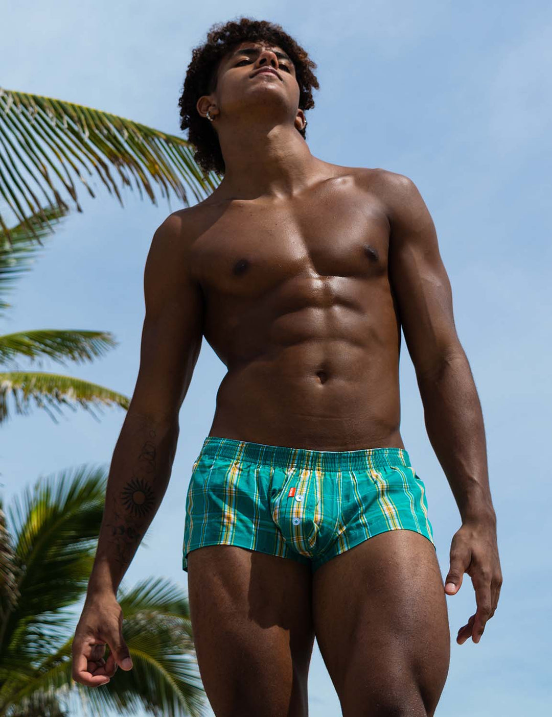 New Checkered Fit Trunks 230506