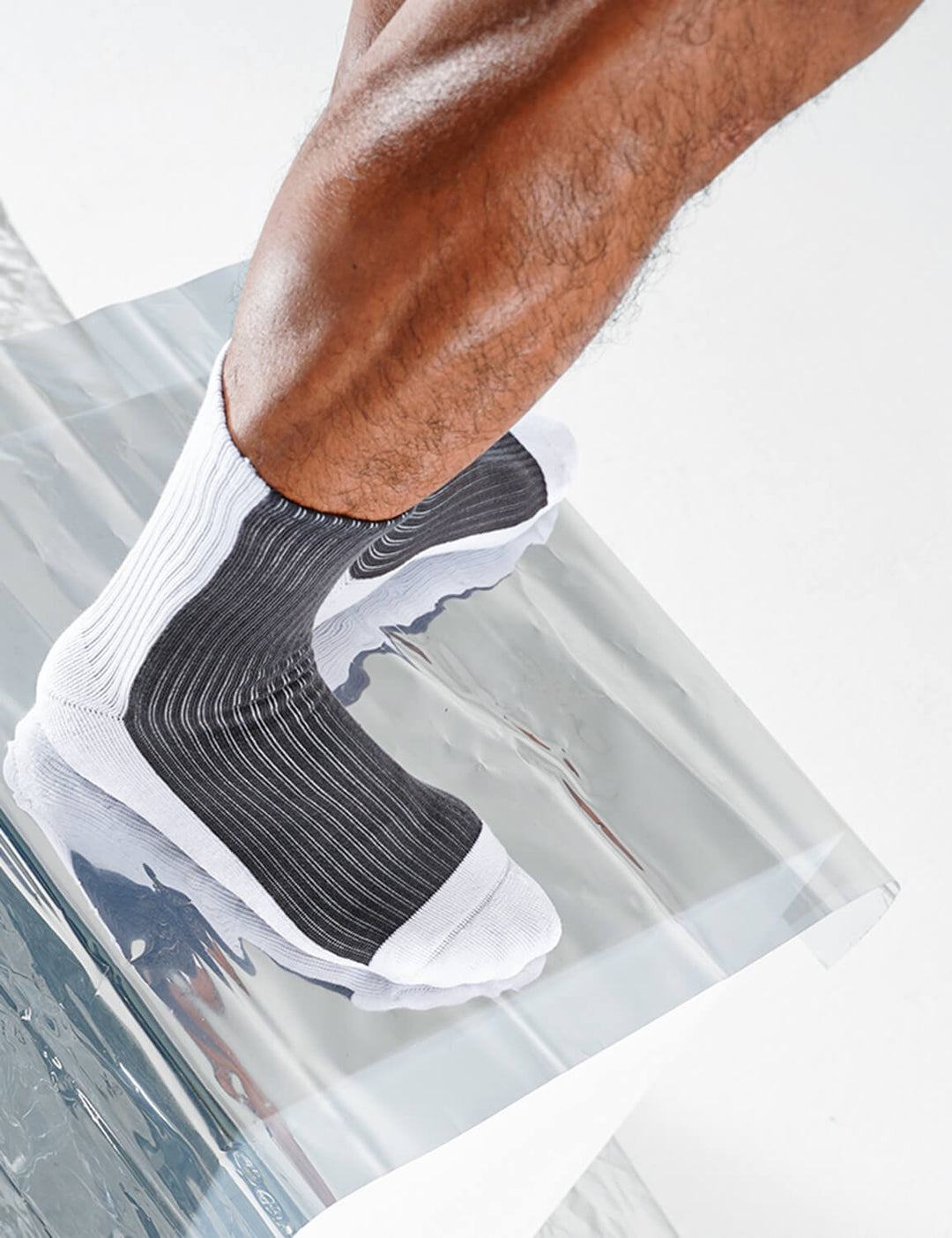 Grey Block Sport Crew Socks SINGLE-PACK