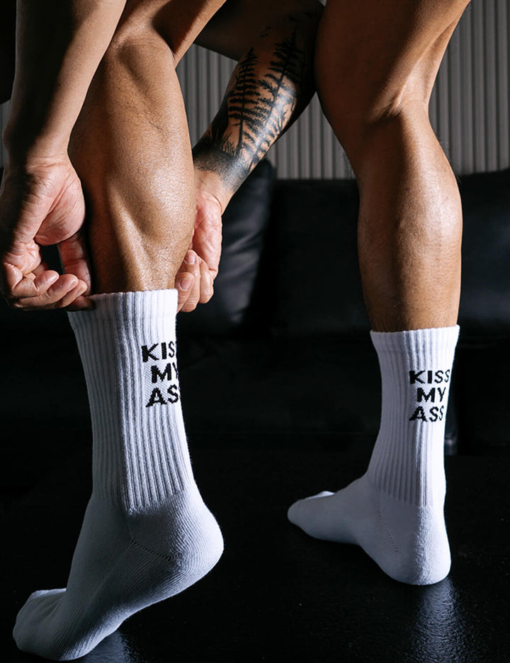 Kiss My Ass Crew Socks SINGLE-PACK