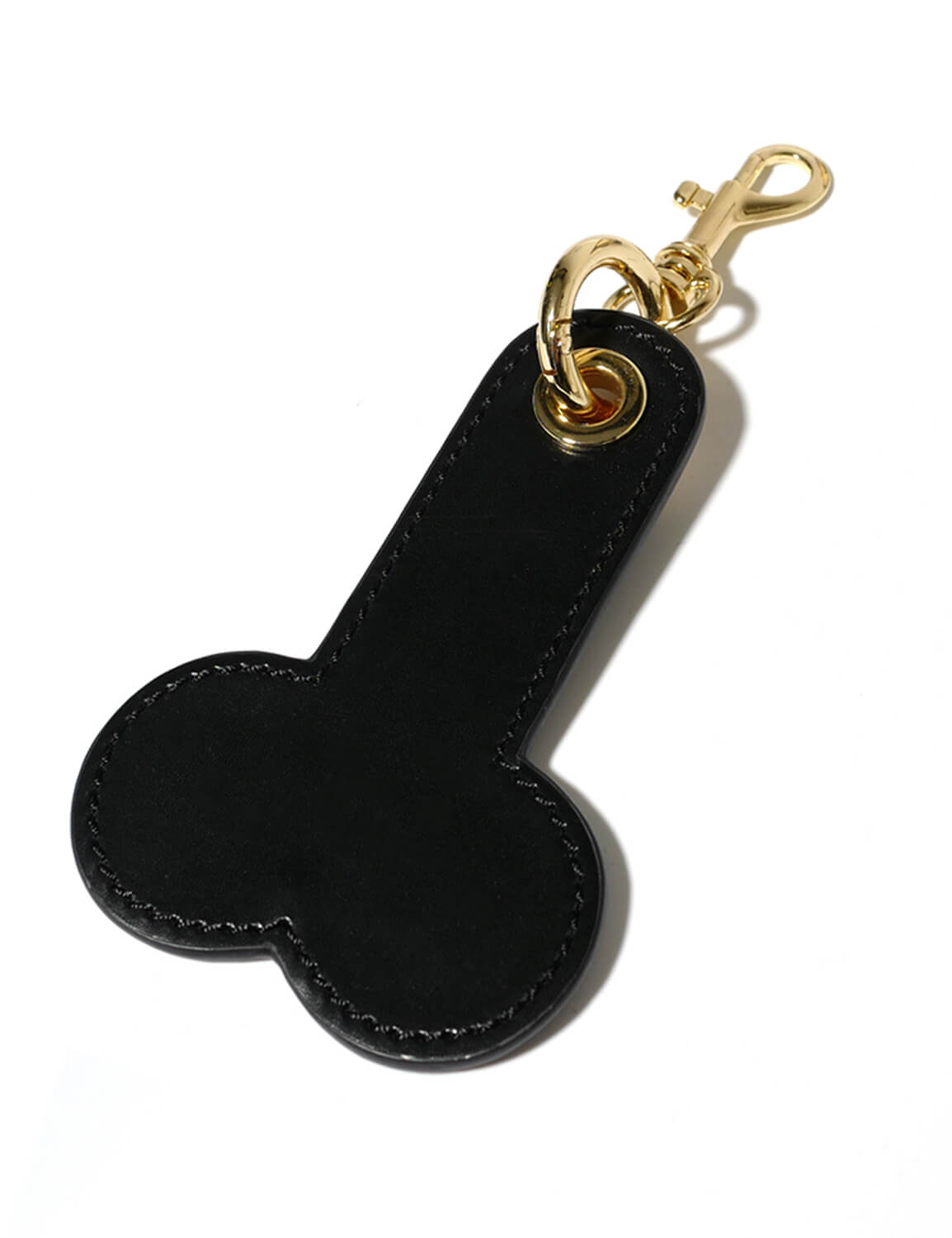 Cock Leather Keychain
