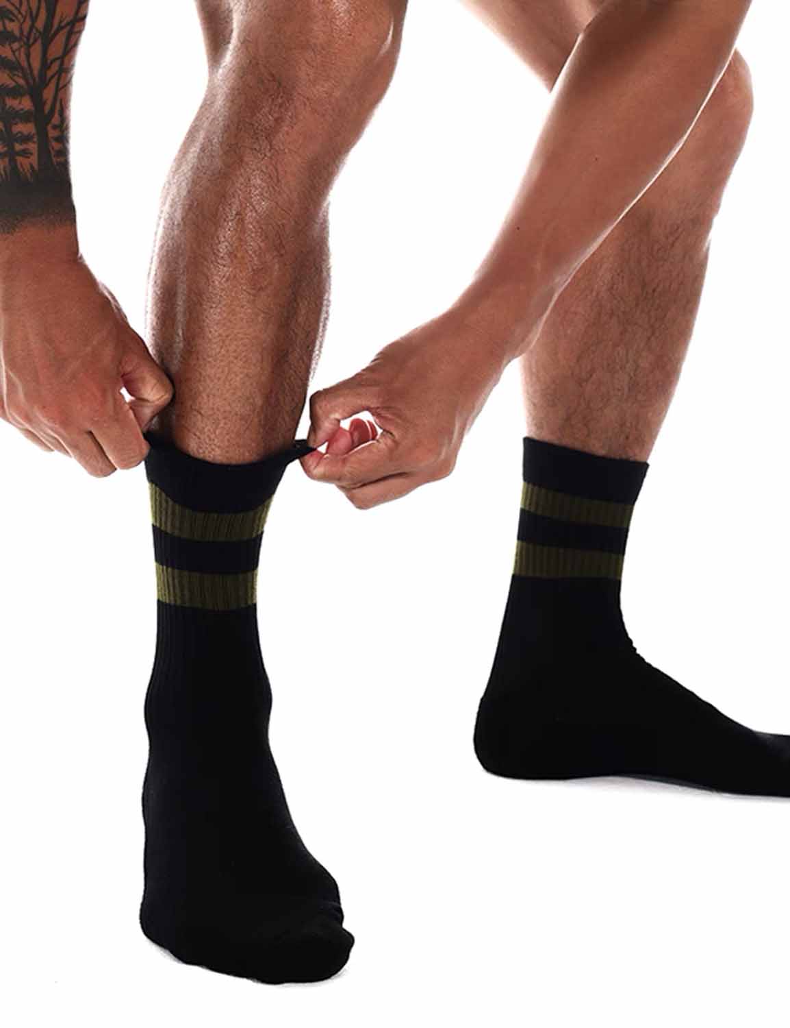 Double Stripe Crew Socks SINGLE-PACK