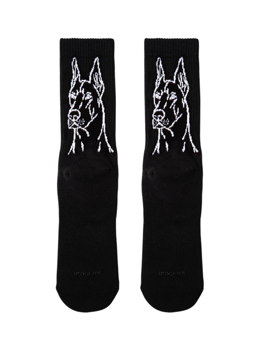 Doberman Thickened Crew Socks SINGLE-PACK