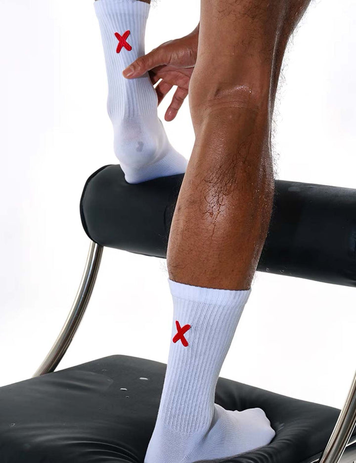 Red Cross Thin Crew Socks