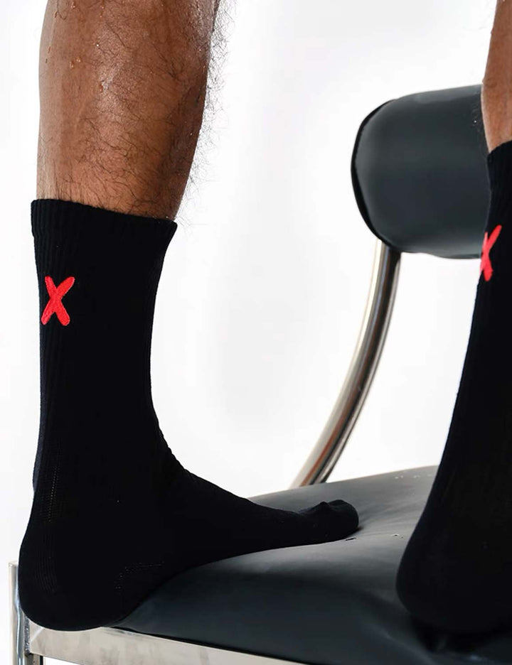 Red Cross Thin Crew Socks