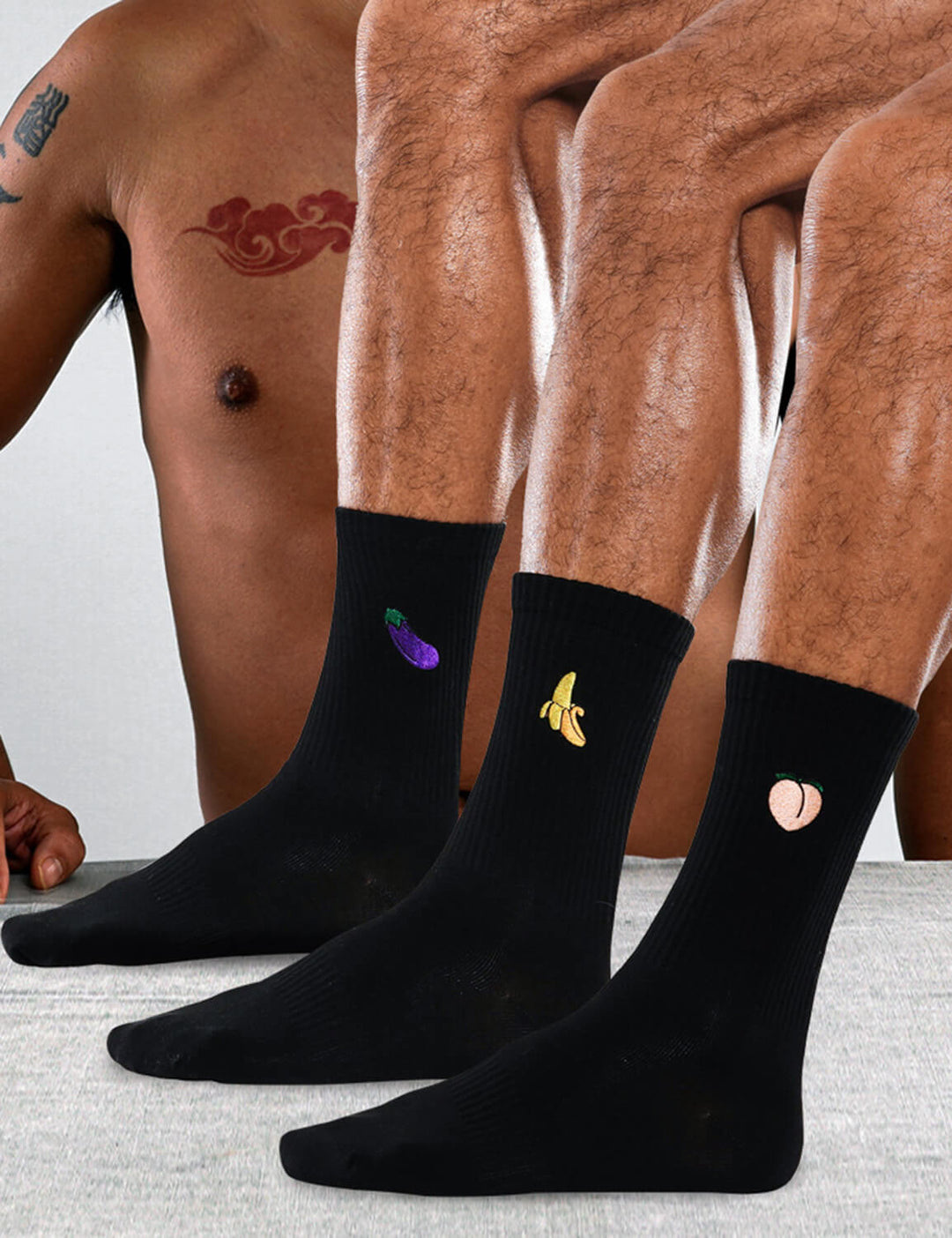 🍌🍑🍆 Thin Crew Socks SINGLE-PACK