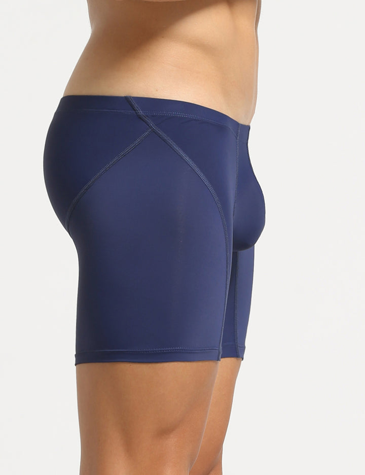 Nylon Low Rise Elastic Long Boxer Briefs 10202