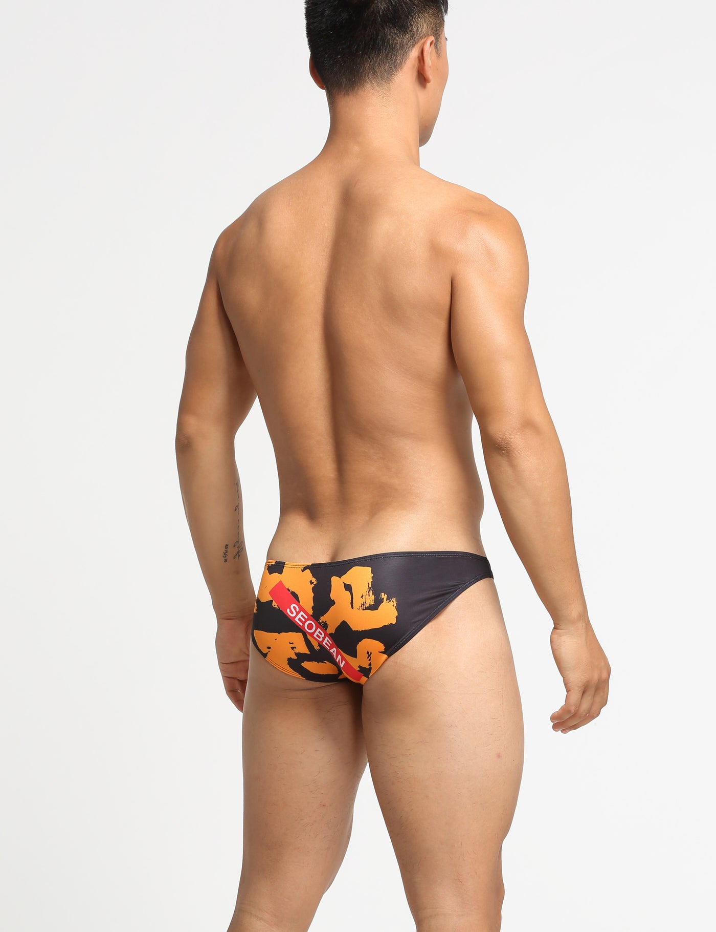 SEOBEAN Mens Sexy Super Low Rise Bikini Briefs Underwear 00104 Brown  M(28-30) at  Men's Clothing store