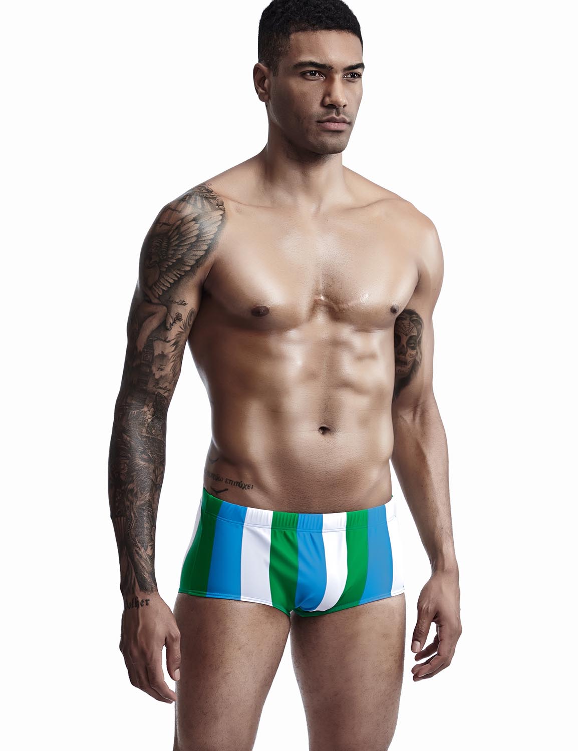 Low Rise Boxer Brief Stripe Swimwear 90807