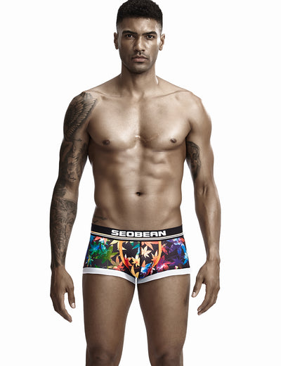 SEOBEAN Mens Low Rise Sexy Color Block Trunks Boxer Briefs 10209 – SEOBEAN®