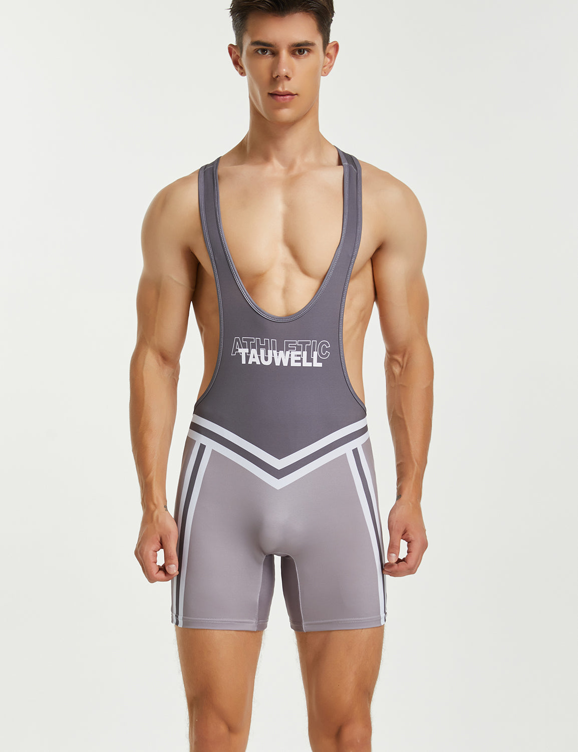 TAUWELL Mens Sexy Fitness Wrestling Leotard Singlet Bodysuit 9701