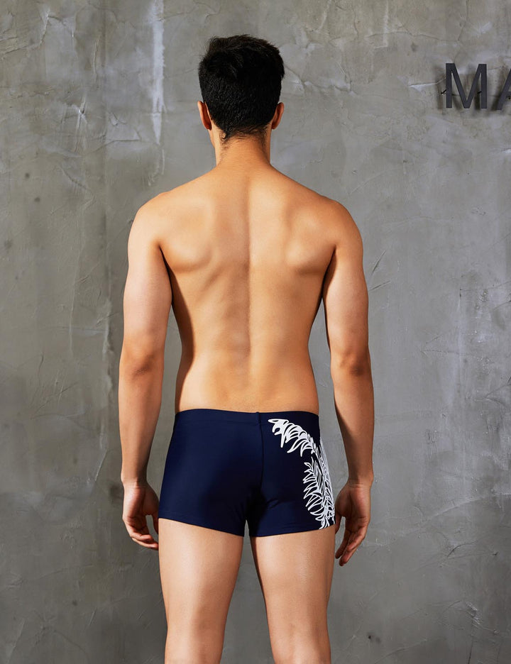 Boxer Brief Leaf Pattern Swimwear 90802