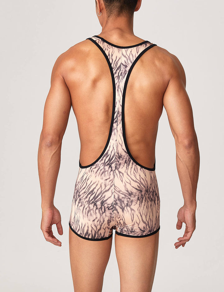 Wild Instinct Deep-Cut Singlet Bodysuit 22701