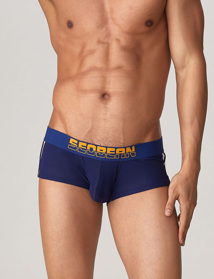 Side Line Nylon Mesh Boxer Brief 220212