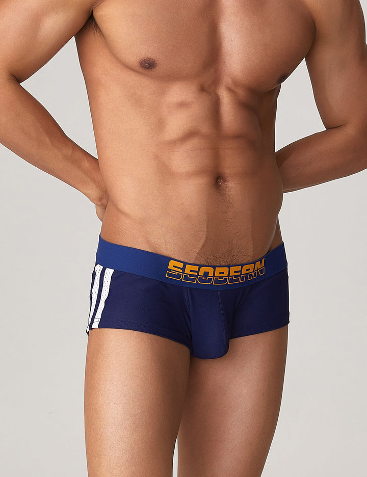 Side Line Nylon Mesh Boxer Brief 220212