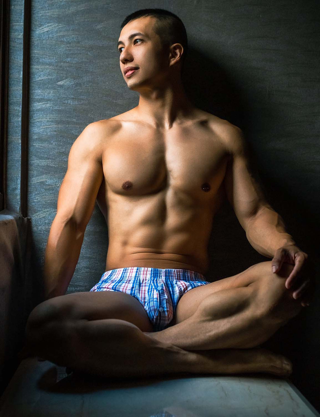 Checkered Fit Trunks 220506