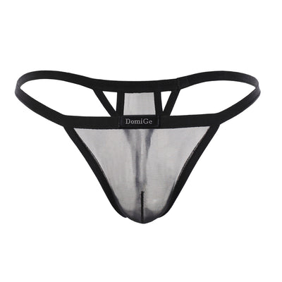 DomiGe Mens Sexy Super Low Rise Transparent Mesh G-String Thong 5267 ...
