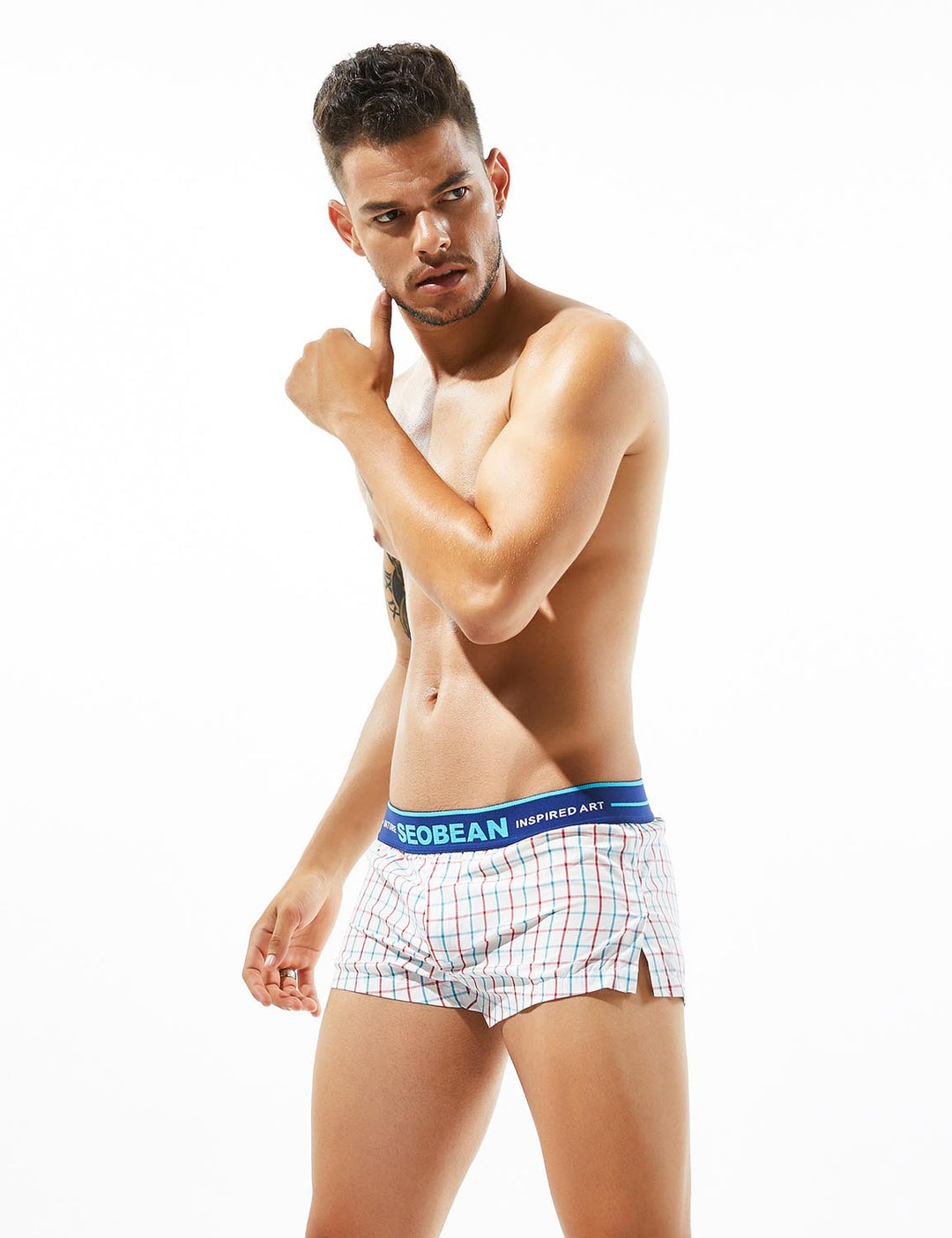 Plaid Low Rise Trunks 80501