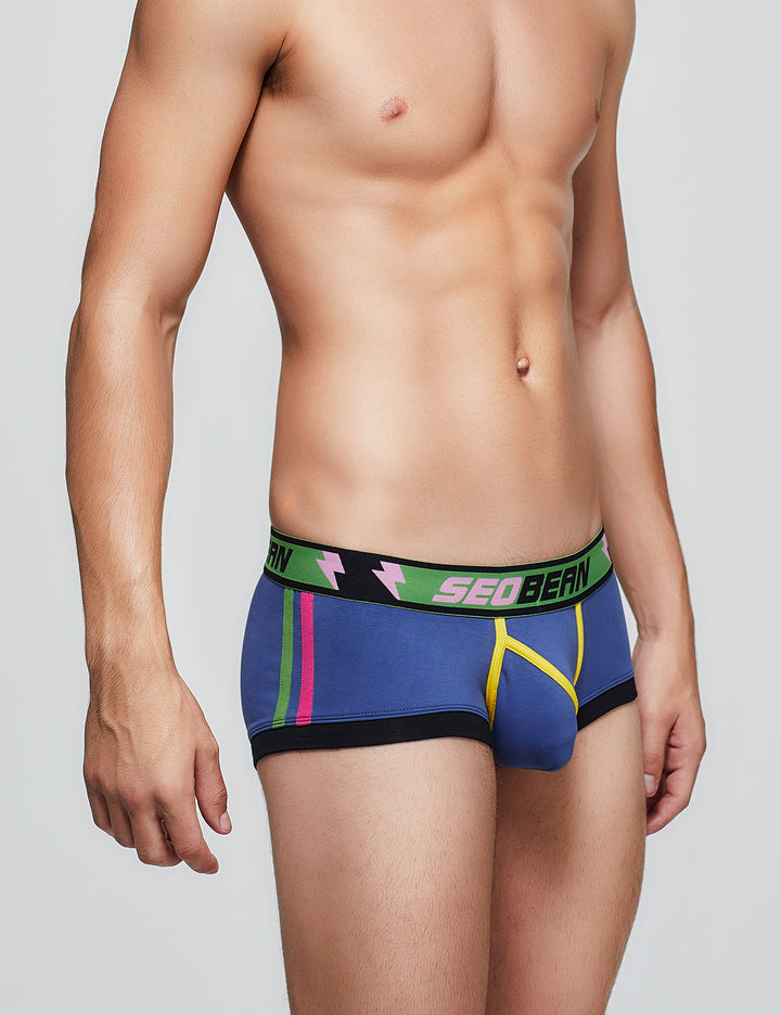 Lightning &amp; Line Pattern Boxer Brief 00206