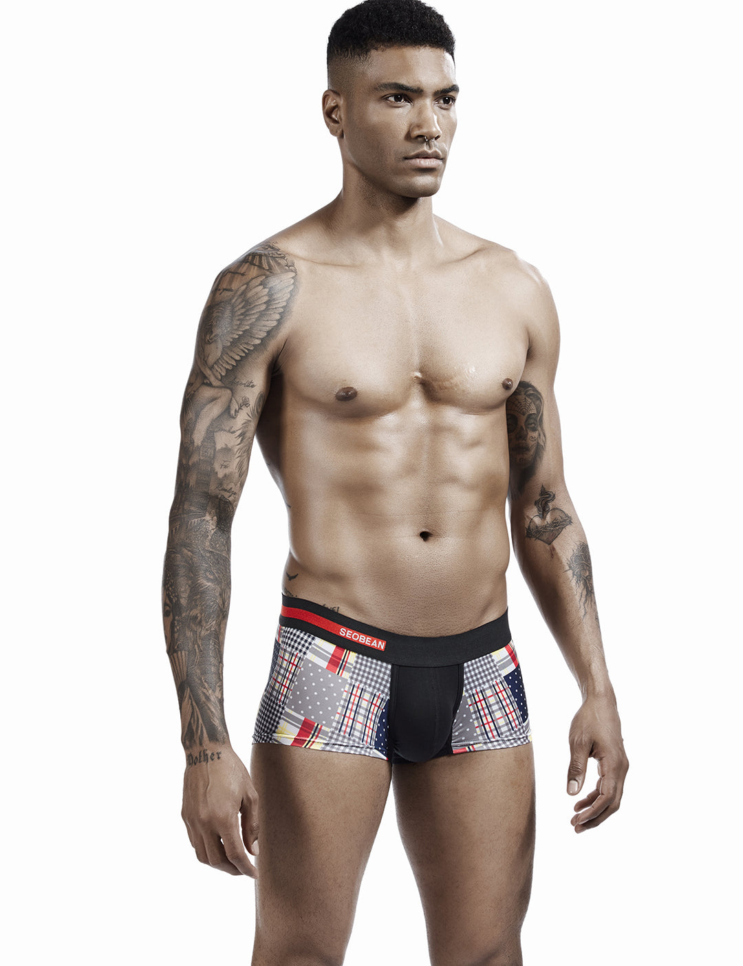 Checkered &amp; Dot Boxer Brief 00207