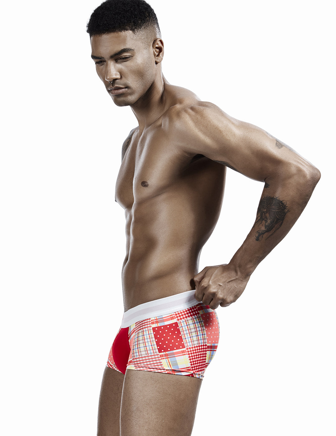 Checkered &amp; Dot Boxer Brief 00207
