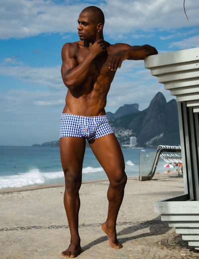 Checkered Fit Trunks 10501