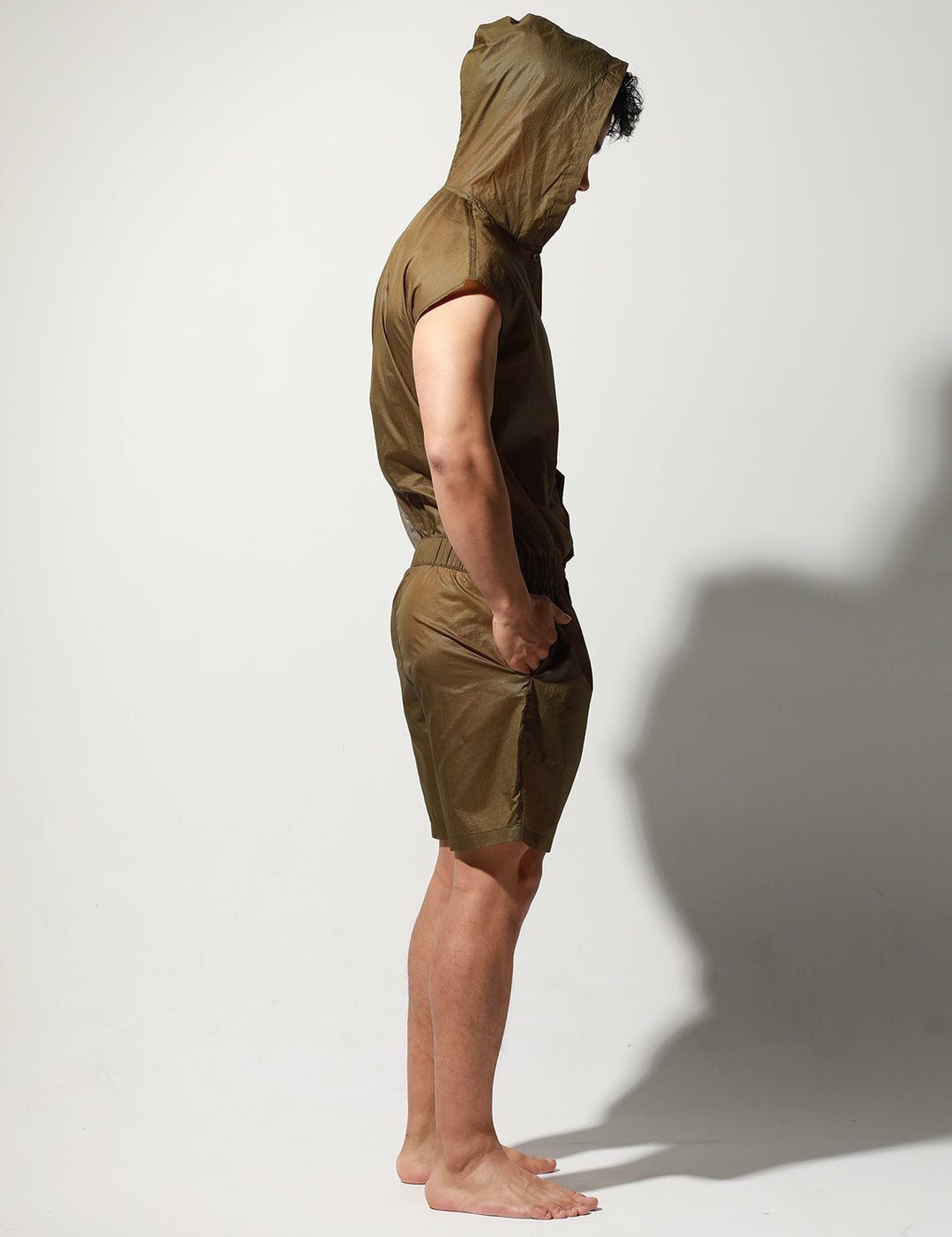 Quick-Dry Union Suit Sleeveless Hoodie T9002