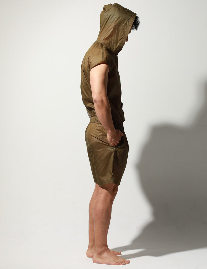 Quick-Dry Union Suit Sleeveless Hoodie T9002