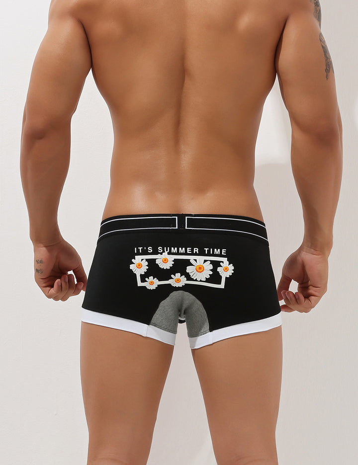 Chrysanthemum Pattern Low Rise Boxer Brief 00214