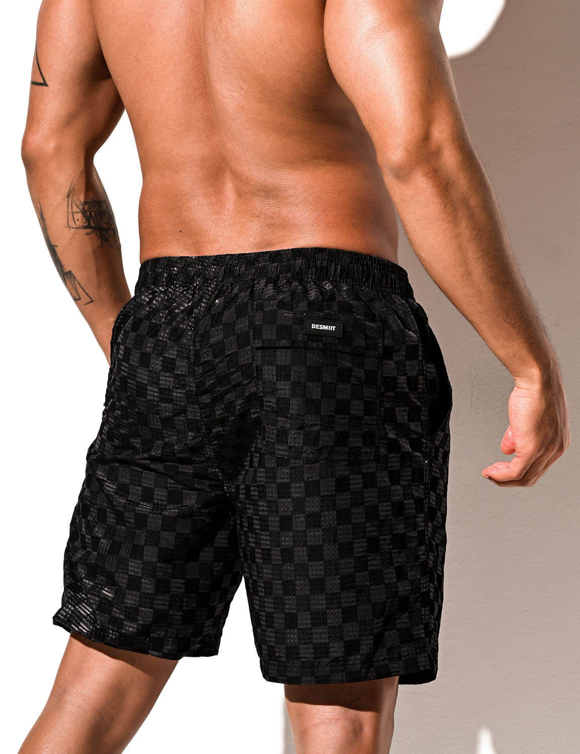 Quick-Dry Checkered Shorts B5239